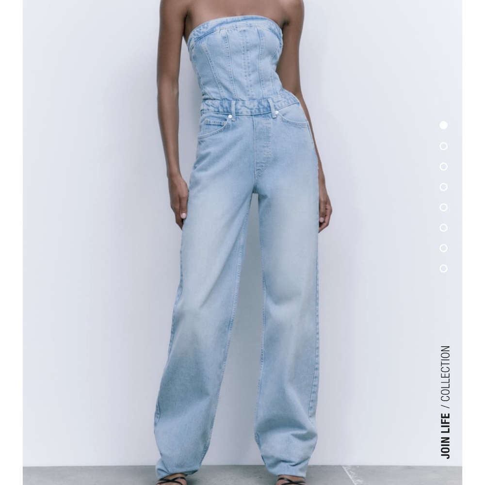 Zara denim sold out jumpsuit